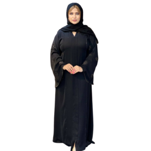 Shop Stylish Royal silk Fabric Black Abayas | AF