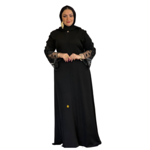 Shop Stylish silk Fabric Black Abayas | AF