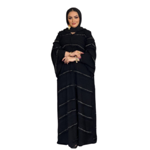 Shop Stylish Jakar silk fabric Black Abayas | AF