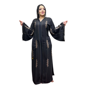 Shop Stylish silk Fabric Black Abayas | AF