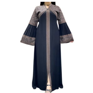 Shop Stylish Crepe silk Fabric Black Abayas | AF
