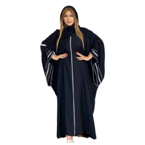 Shop Stylish Crepe silk Fabric Black Abayas | AF