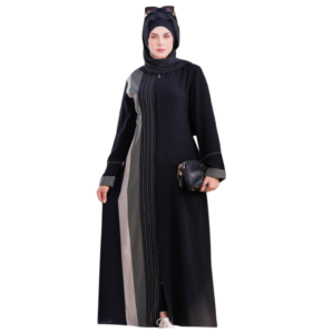 Shop Stylish Crepe silk Fabric black Abayas | AF