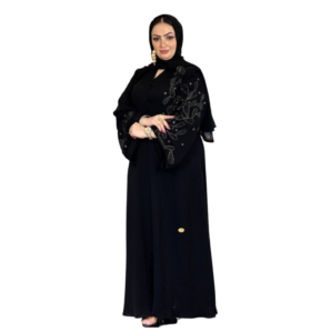 Shop Stylish Royal silk Fabric Black Abayas | AF